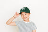 Hunter Green Letter Baseball Hat - Heyday Goods