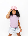 Dusty Rose Letter Baseball Hat - Heyday Goods
