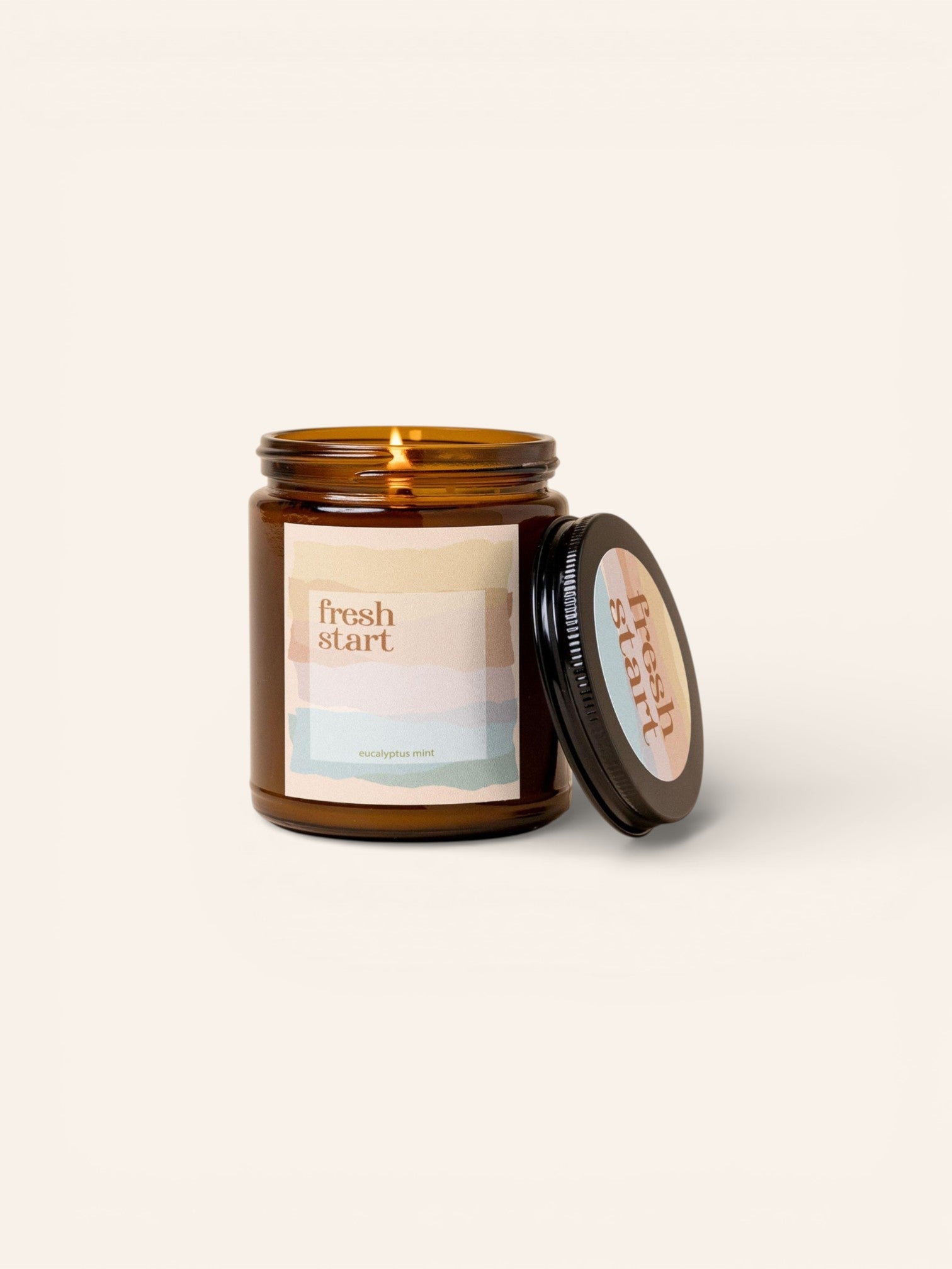 Custom Soy Wax Candle in Reusable Glass Jar - Heyday Goods