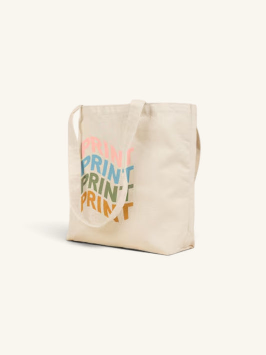 GUSSETED NATURAL CANVAS TOTE