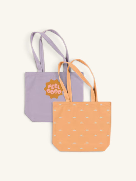 GUSSETED COLORED CANVAS TOTE