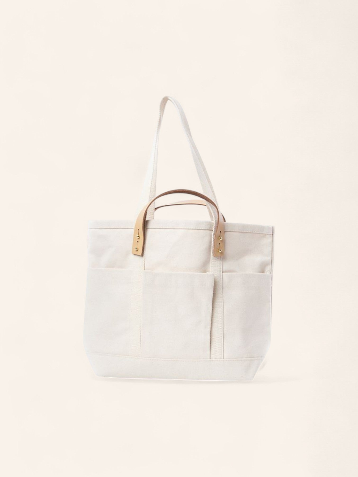 Canvas Tote with Leather Handles - Heyday Goods