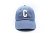 Dusty Blue Letter Baseball Hat - Heyday Goods