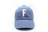 Dusty Blue Letter Baseball Hat - Heyday Goods
