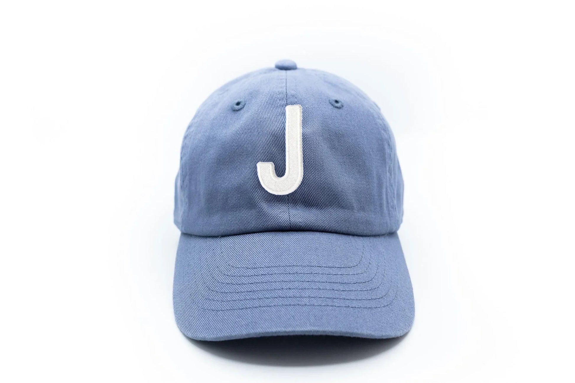 Dusty Blue Letter Baseball Hat - Heyday Goods