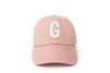 Dusty Rose Letter Baseball Hat - Heyday Goods