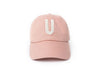 Dusty Rose Letter Baseball Hat - Heyday Goods