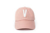 Dusty Rose Letter Baseball Hat - Heyday Goods