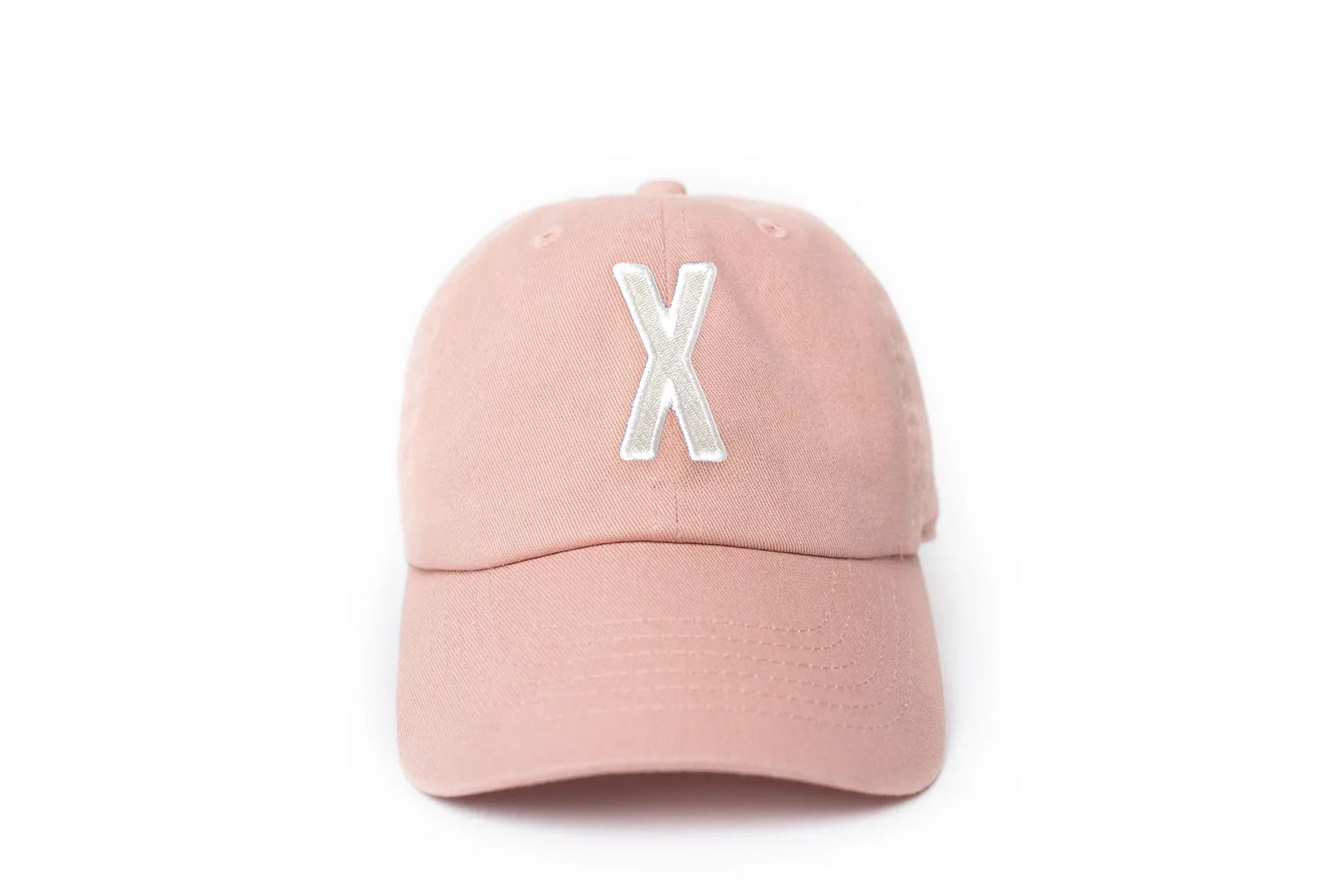 Dusty Rose Letter Baseball Hat - Heyday Goods