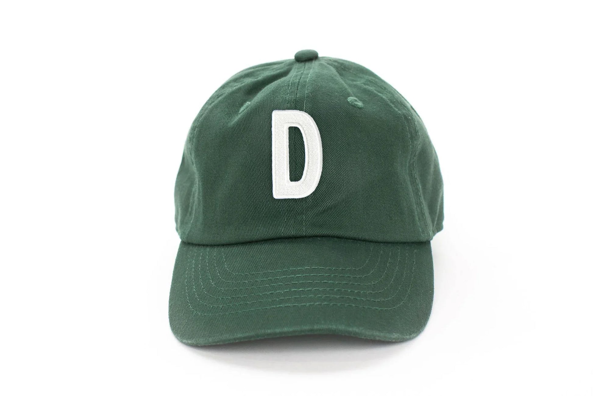 Hunter Green Letter Baseball Hat - Heyday Goods