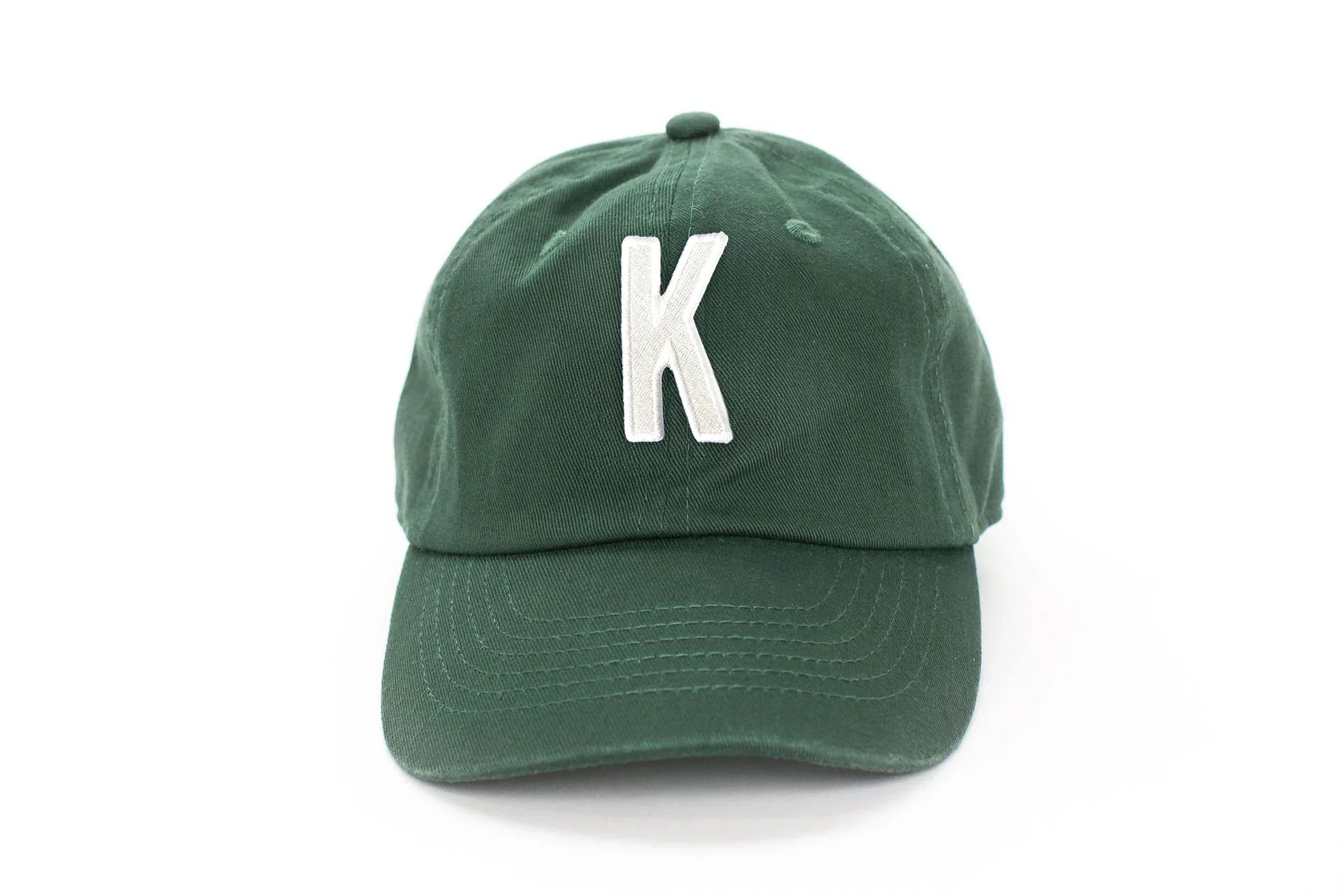 Hunter Green Letter Baseball Hat - Heyday Goods