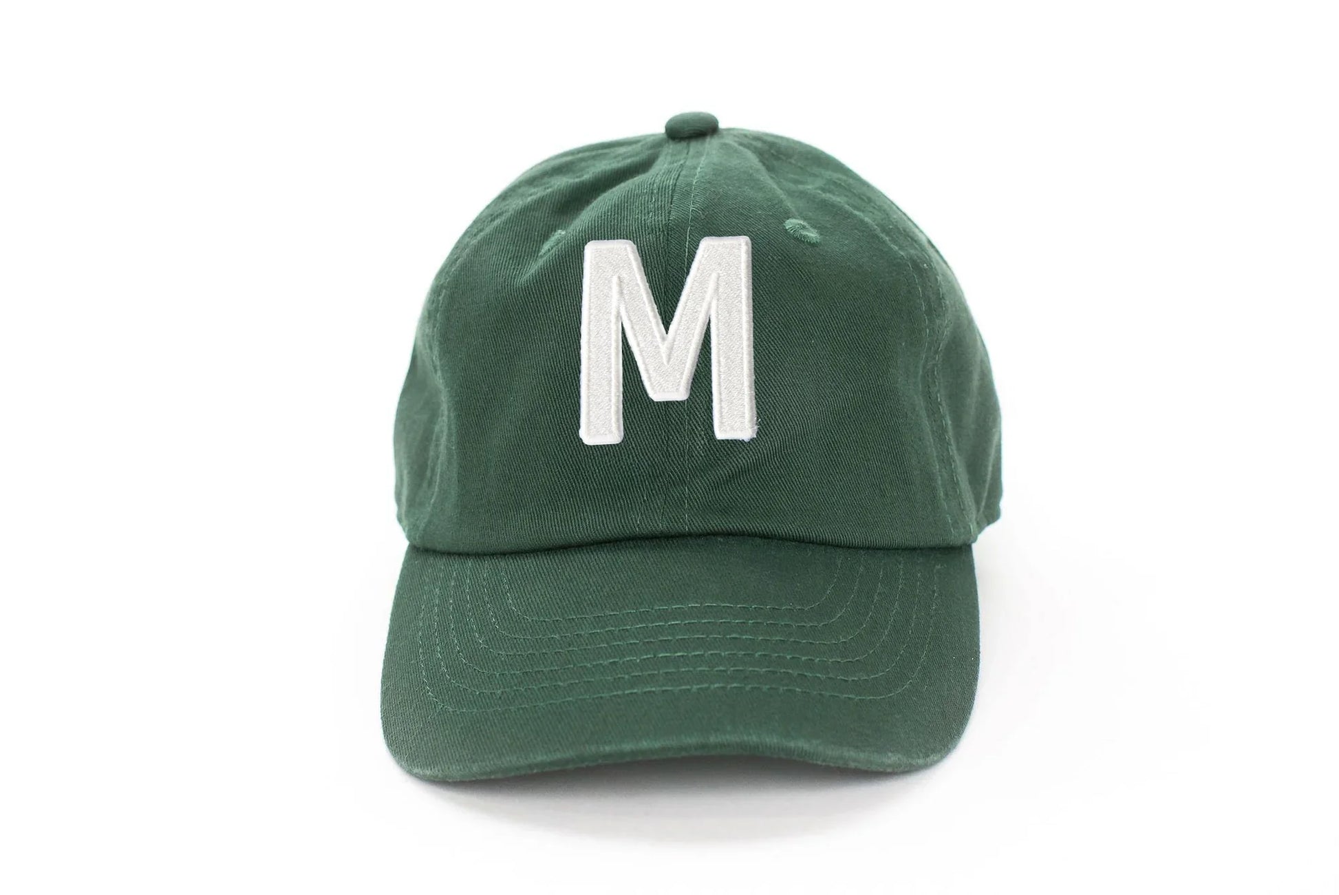 Hunter Green Letter Baseball Hat - Heyday Goods