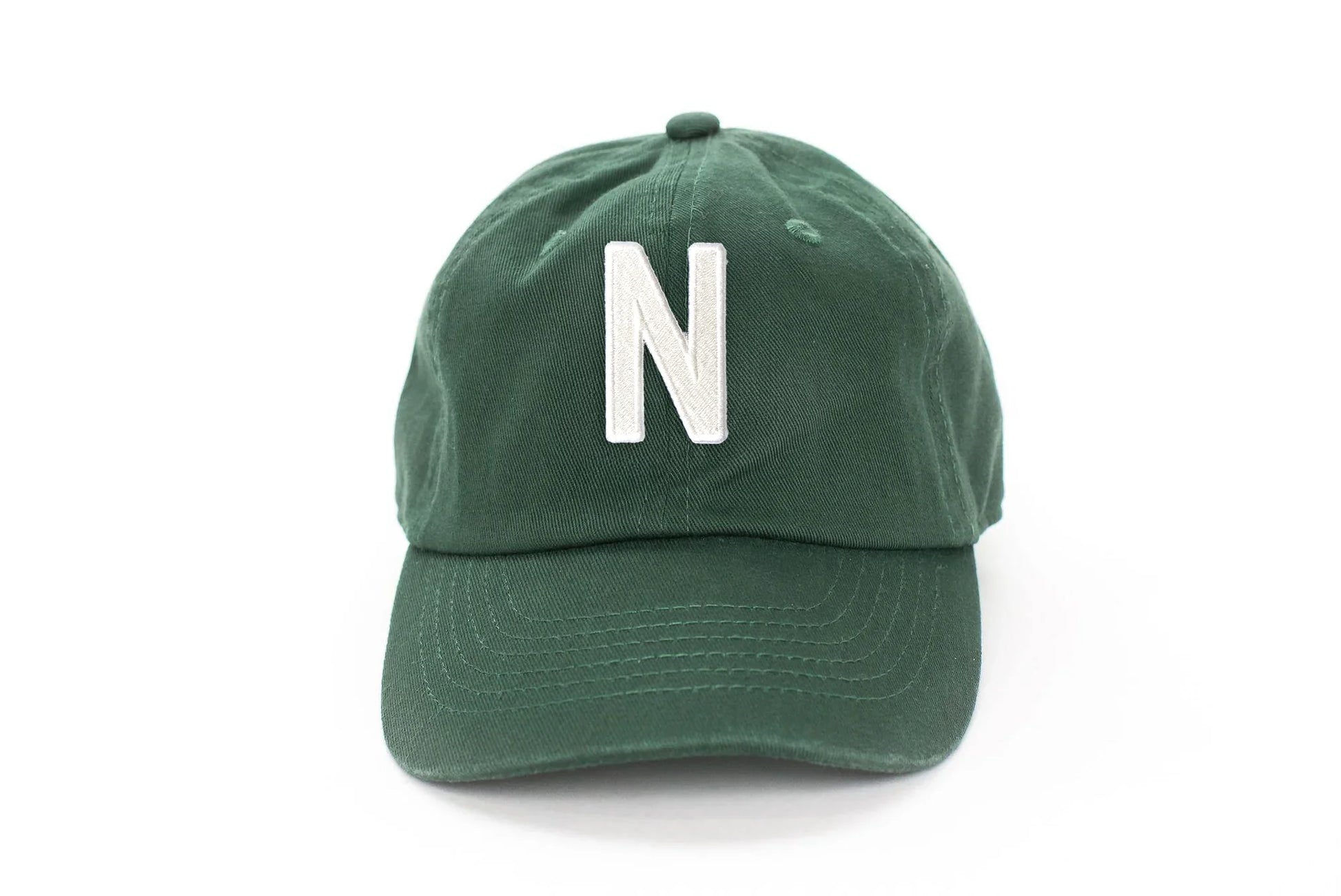 Hunter Green Letter Baseball Hat - Heyday Goods