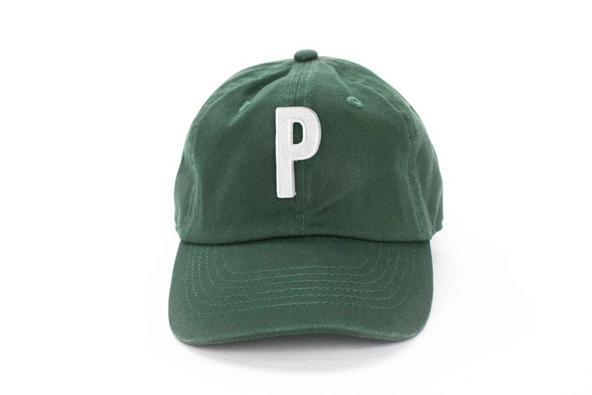 Hunter Green Letter Baseball Hat - Heyday Goods