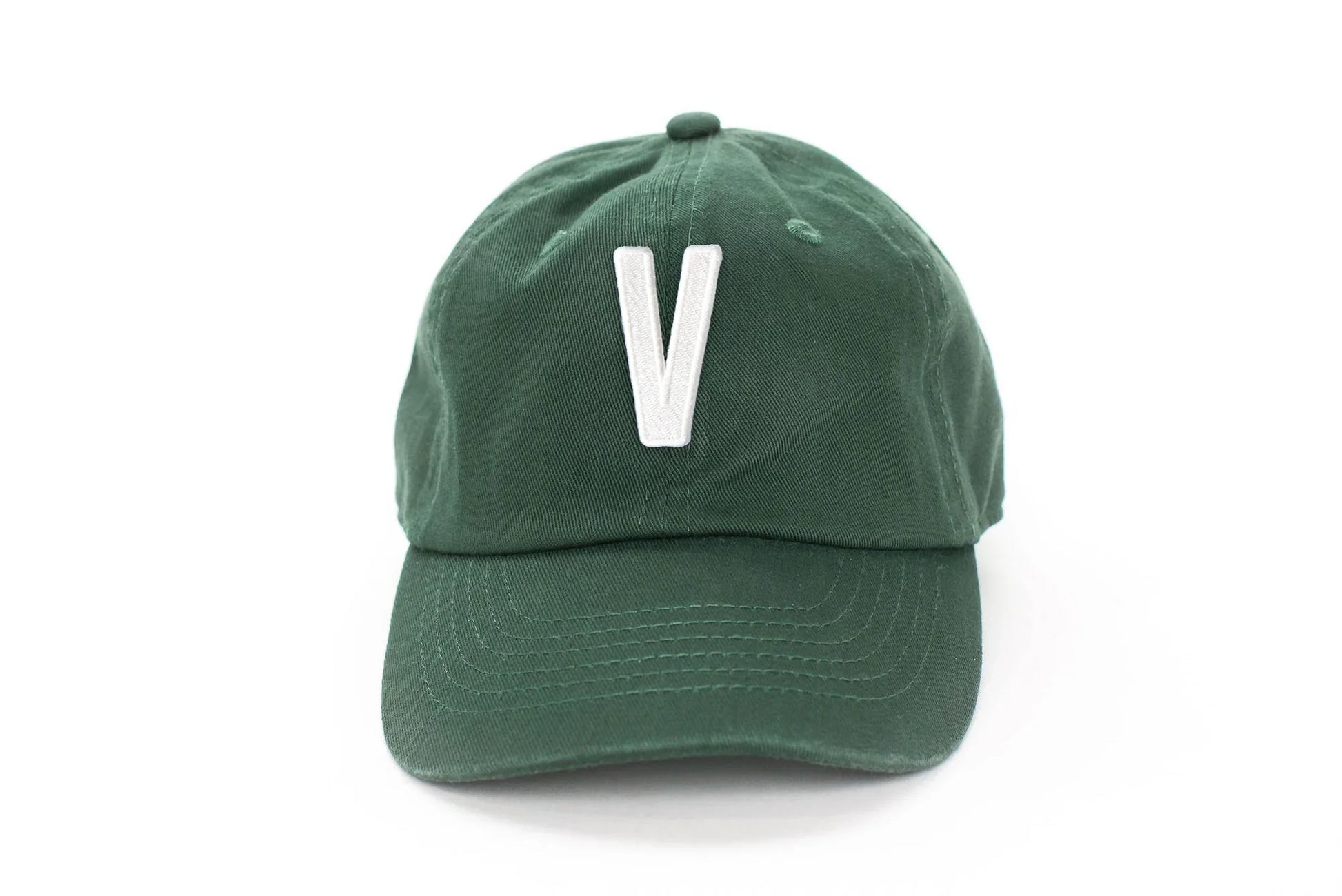 Hunter Green Letter Baseball Hat - Heyday Goods