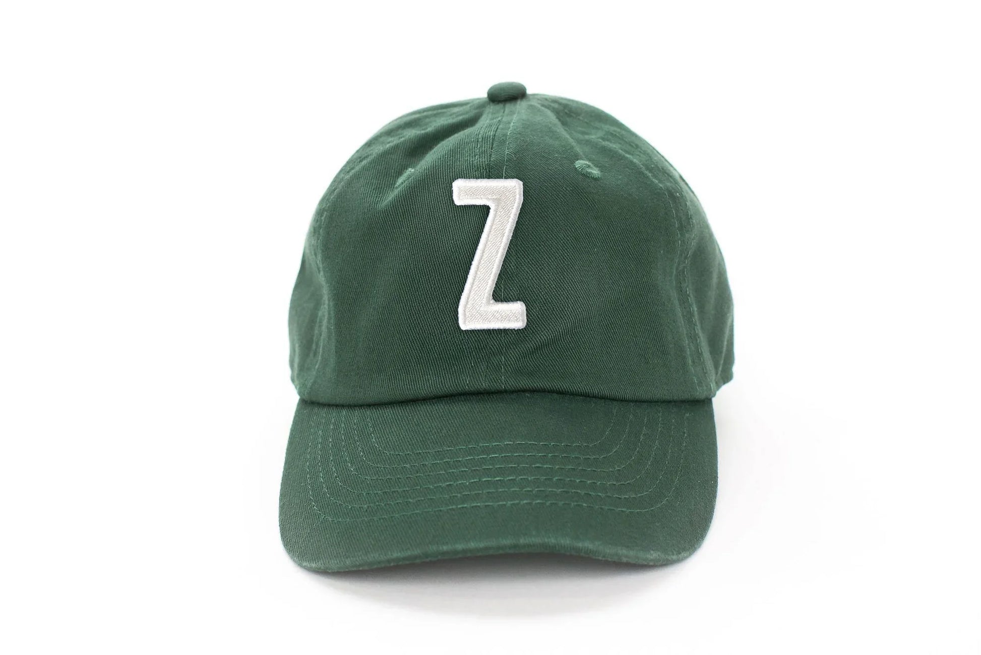 Hunter Green Letter Baseball Hat - Heyday Goods
