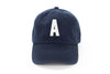 Navy Blue Letter Baseball Hat - Heyday Goods
