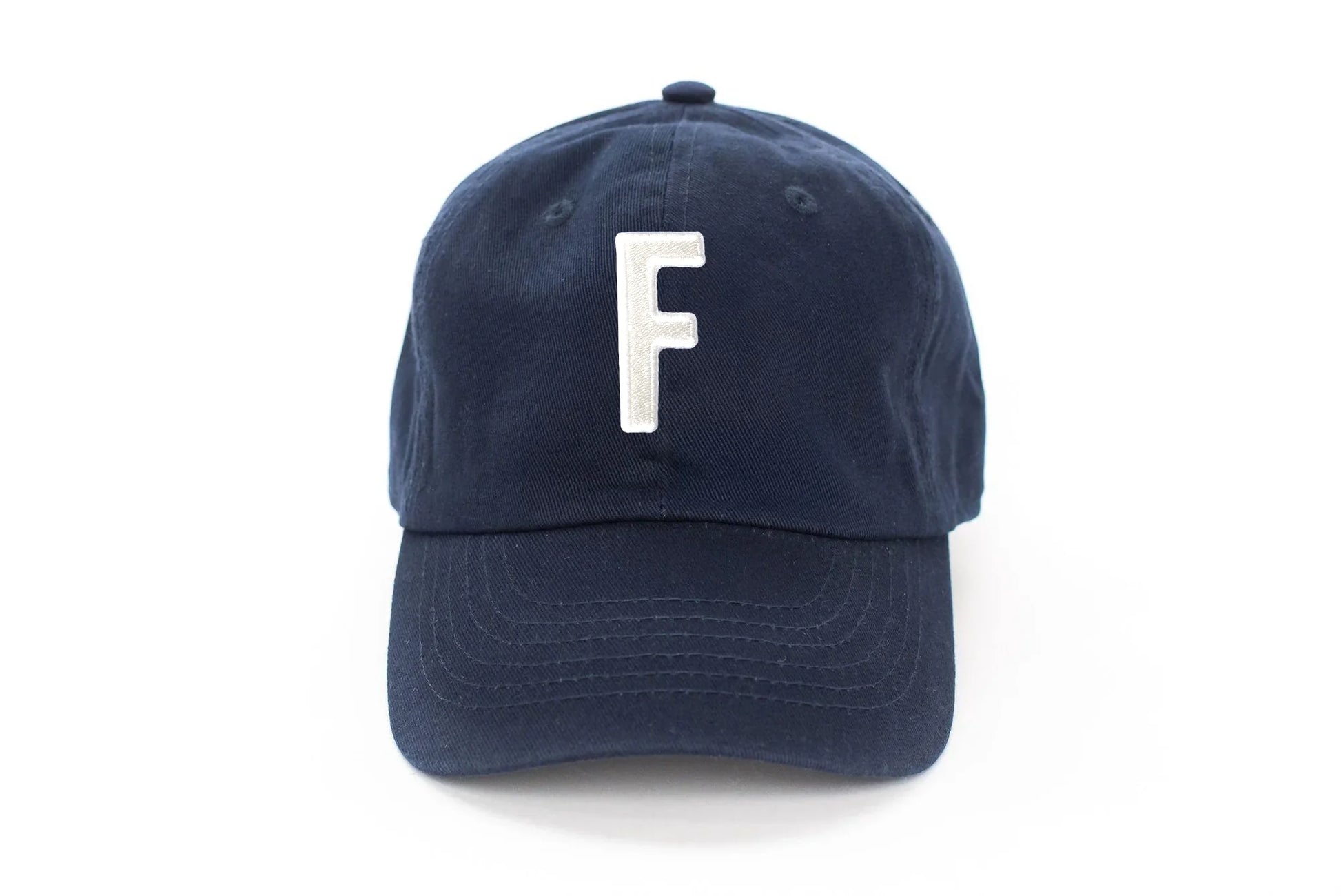 Navy Blue Letter Baseball Hat - Heyday Goods