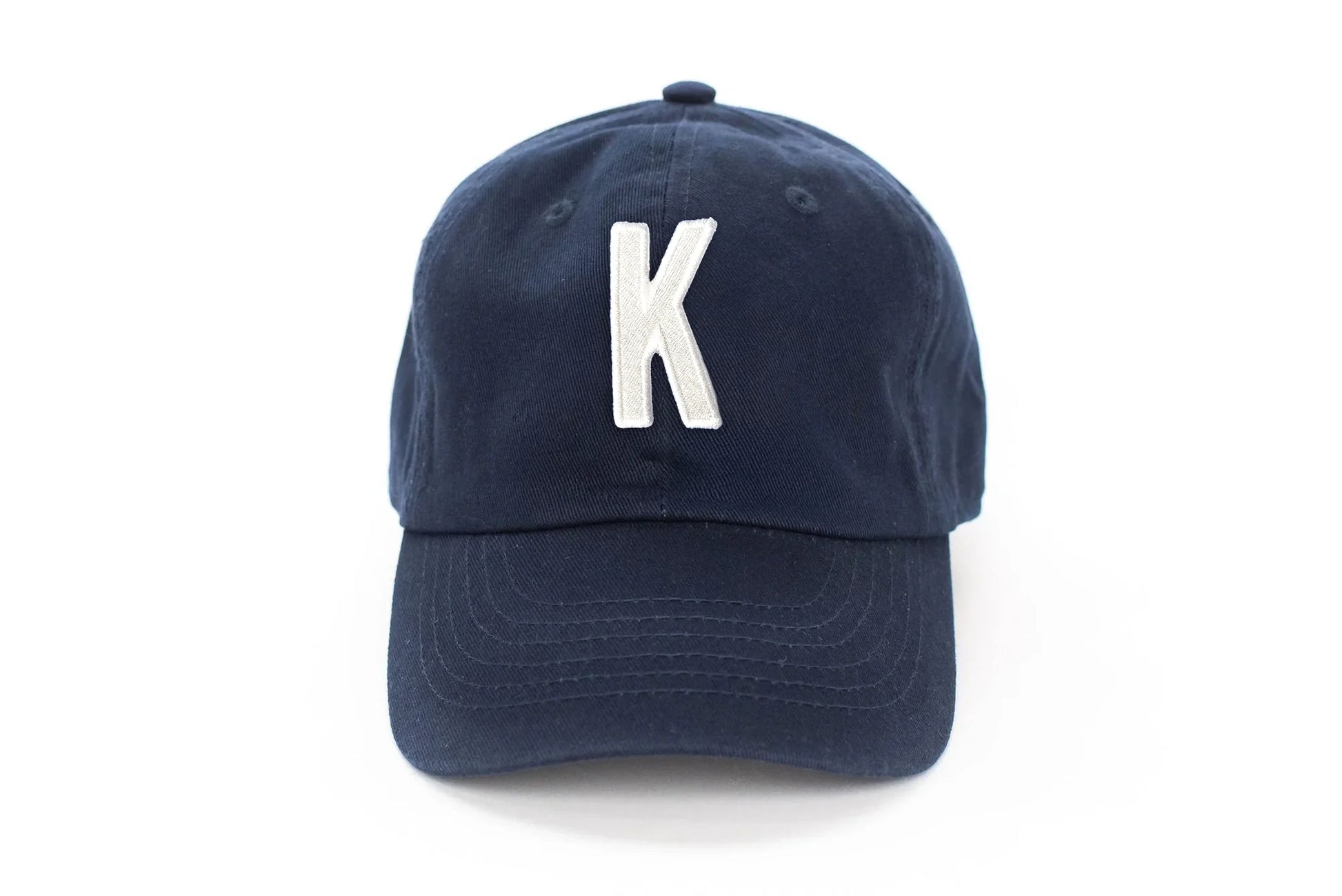 Navy Blue Letter Baseball Hat - Heyday Goods