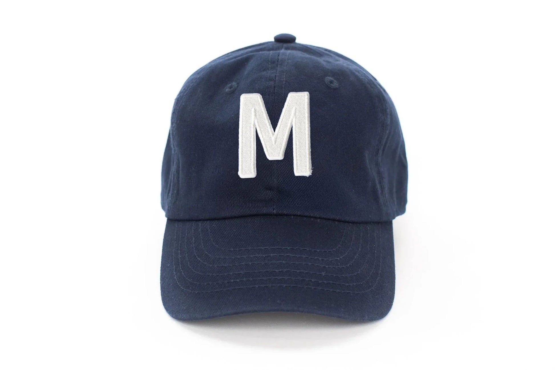 Navy Blue Letter Baseball Hat - Heyday Goods