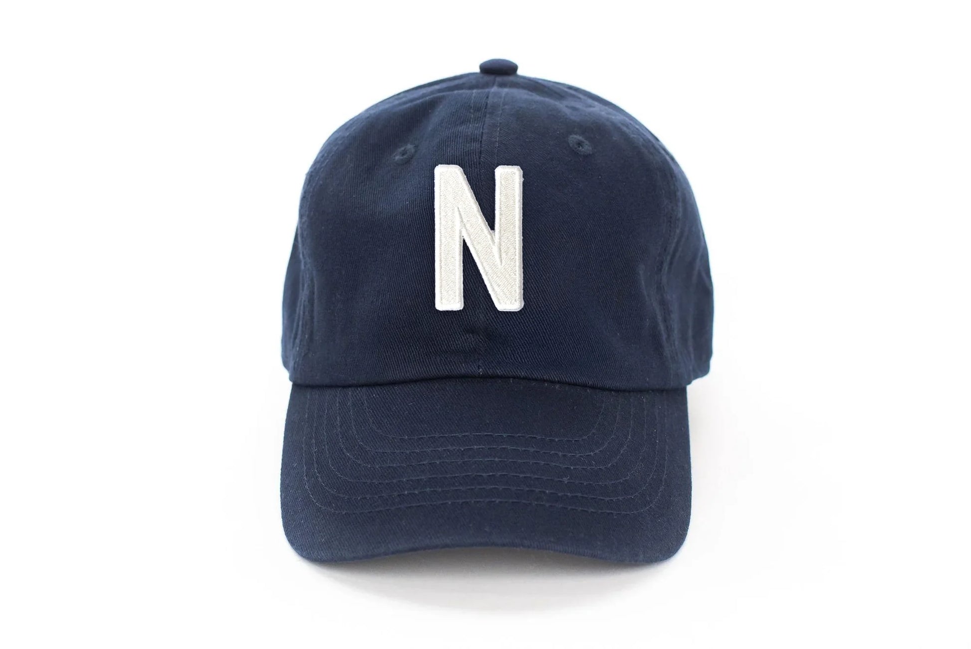Navy Blue Letter Baseball Hat - Heyday Goods
