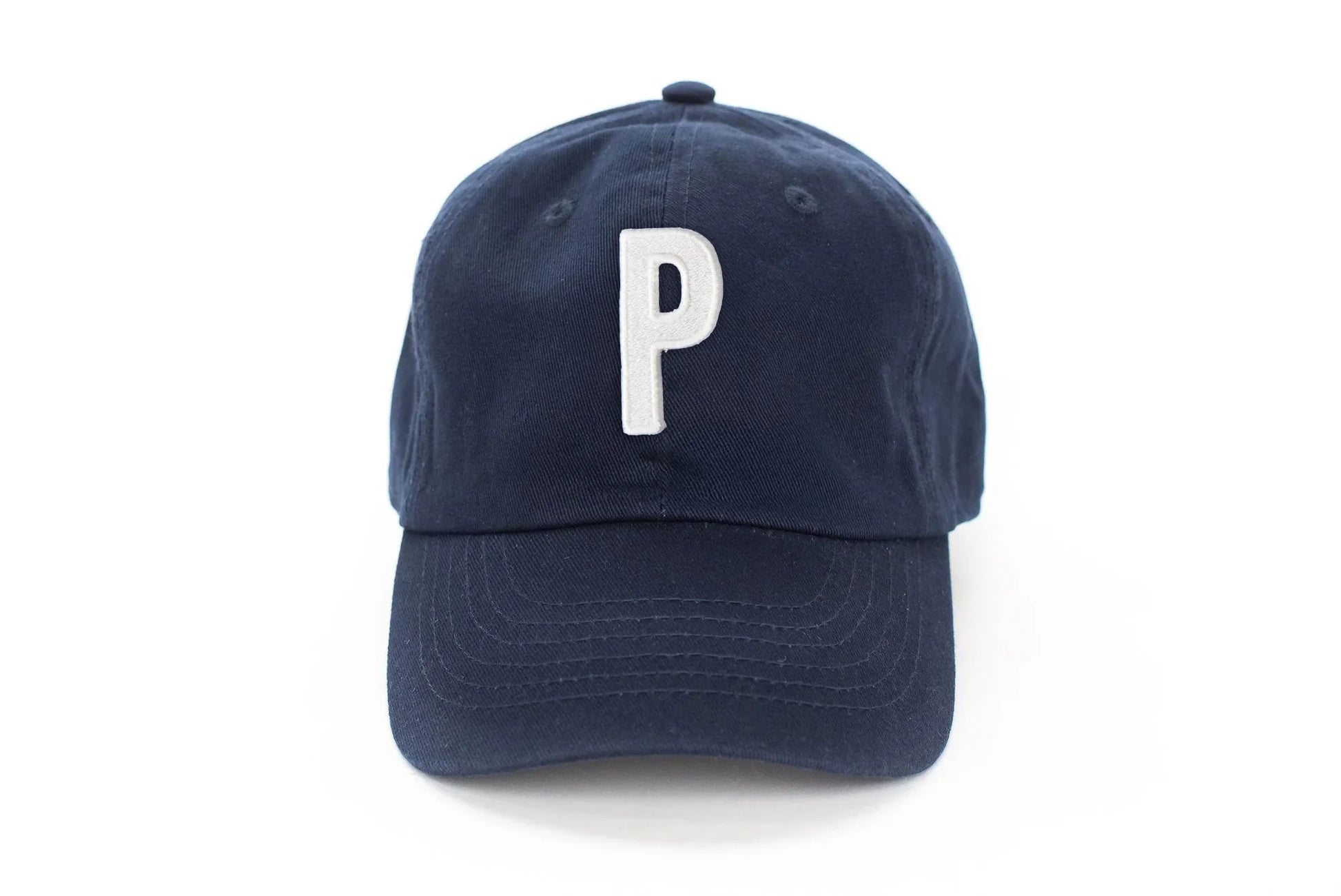 Navy Blue Letter Baseball Hat - Heyday Goods