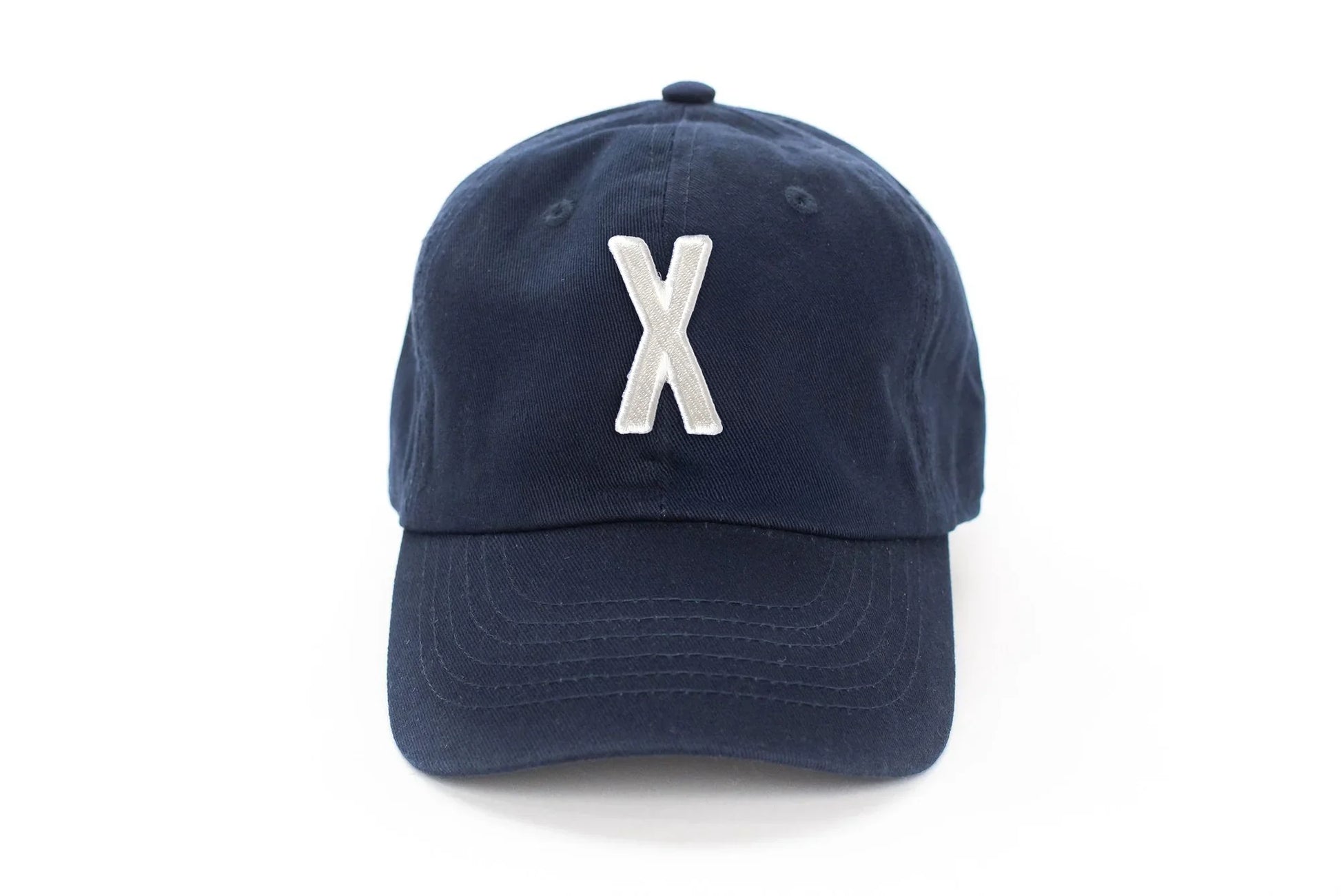 Navy Blue Letter Baseball Hat - Heyday Goods