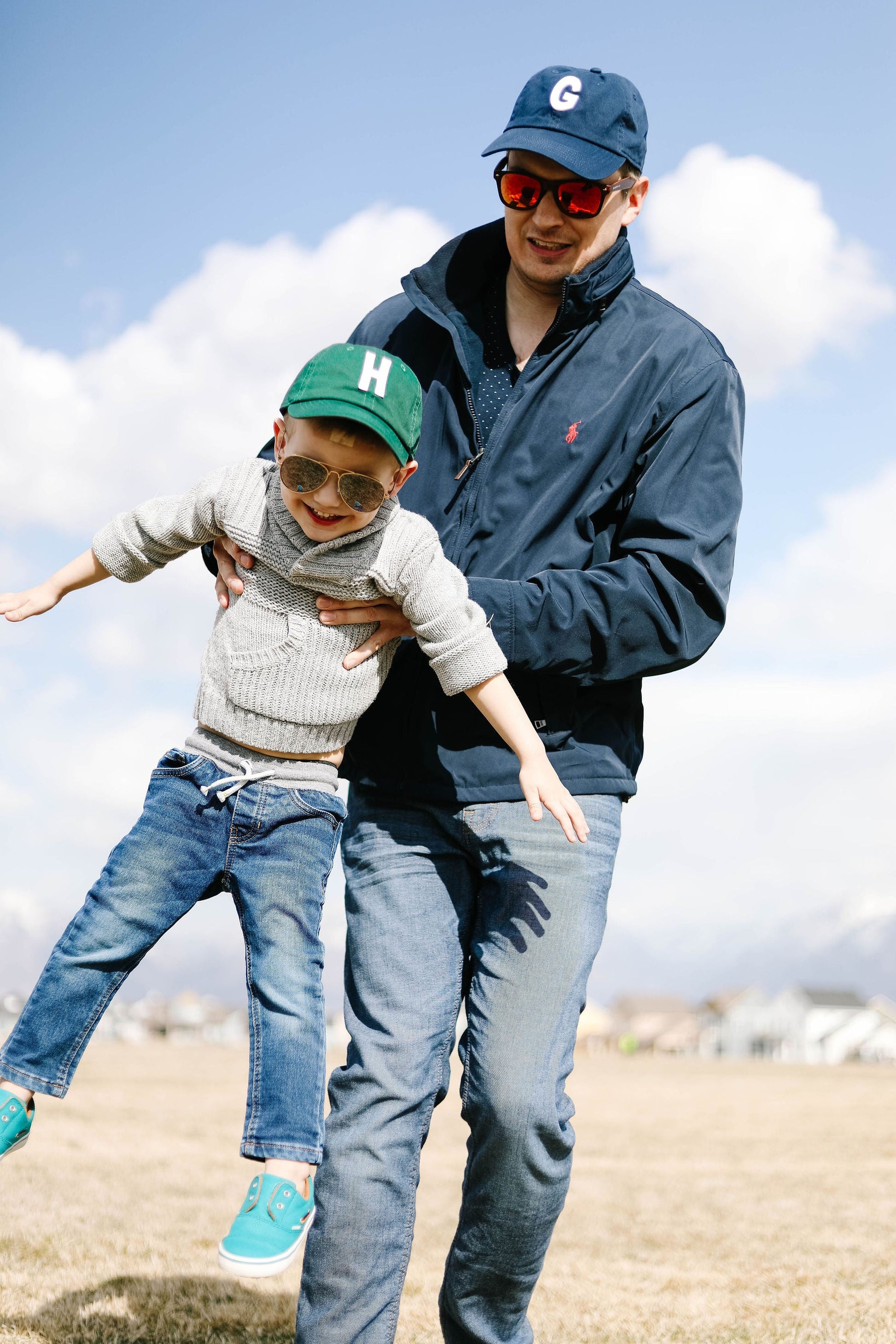 Hunter Green Letter Baseball Hat - Heyday Goods