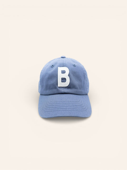 Dusty Blue Letter Baseball Hat - Heyday Goods