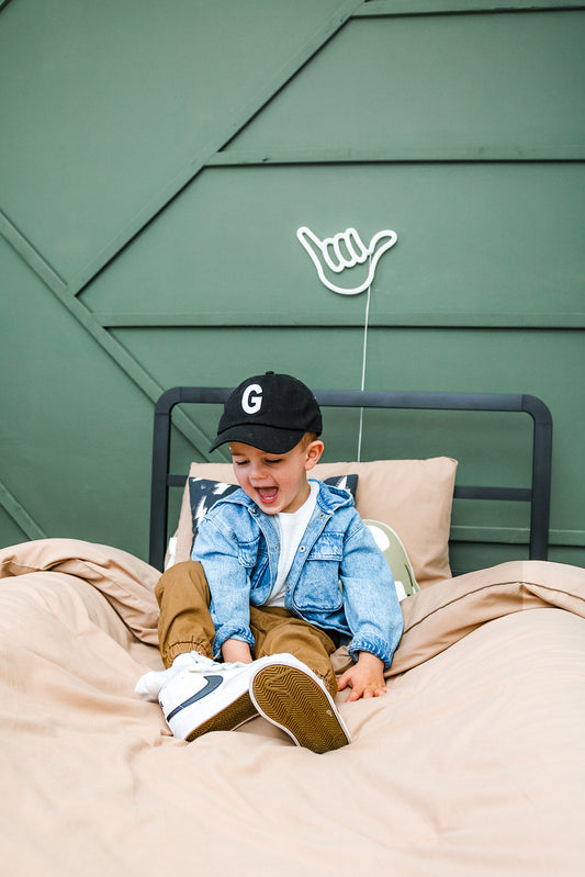 Black Letter Baseball Hat - Heyday Goods