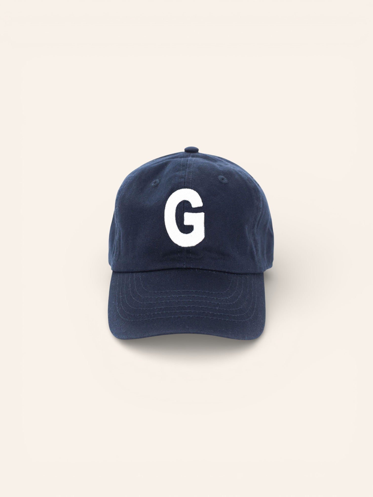 Navy Blue Letter Baseball Hat - Heyday Goods
