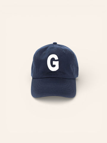 Navy Blue Letter Baseball Hat - Heyday Goods