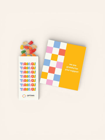 Custom Greeting Card with Albanese Sour Gummi Bears - Heyday Goods