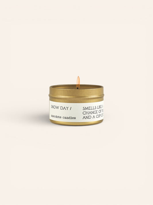 Anecdote Candles Travel Tin Candle | Snow Day - Heyday Goods
