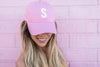 Light Pink Letter Baseball Hat - Heyday Goods