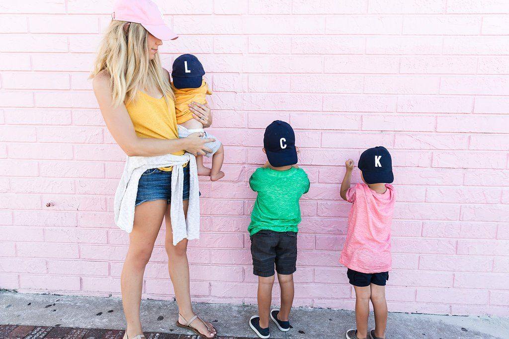 Navy Blue Letter Baseball Hat - Heyday Goods