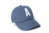 Dusty Blue Letter Baseball Hat - Heyday Goods
