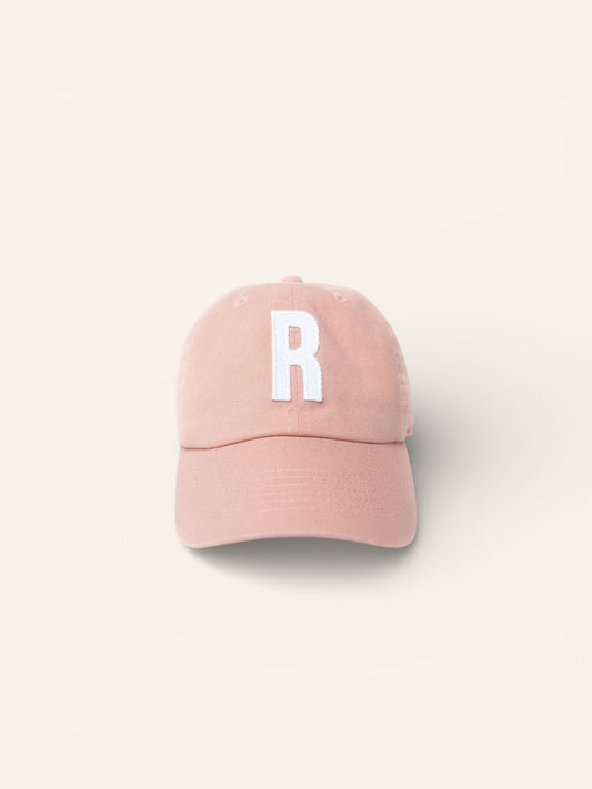Dusty Rose Letter Baseball Hat - Heyday Goods
